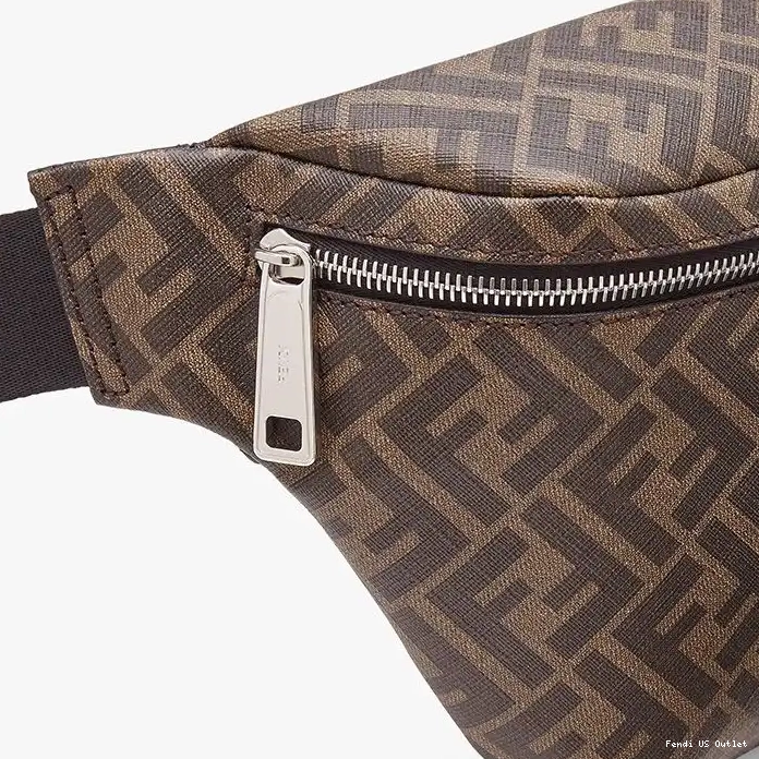 Cheap Fabric Coffee Motif Belt Fendi Brown FF In Bag 0324 HOT SALE